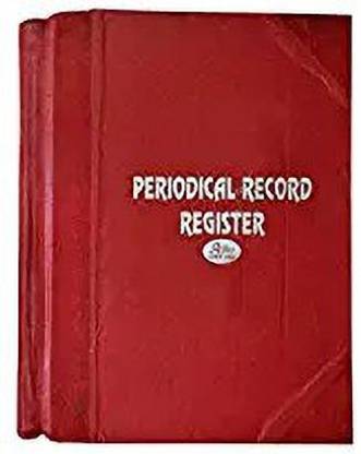 ABD Periodical Register Leather Binding Periodicals Record Register, 400 Pages (Red) 1-Part Periodical register