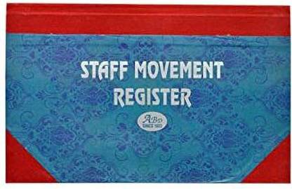 ABD Staff Movement Register 100 Pages 1-Part Staff In & Out Entry Register