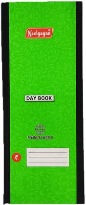NEELGAGAN No.5 Printed Day Book Ordinary Binding Register Size (13.0cm X 34.0cm) 320 Pages 1-Part Daily Entry Bases Pack of 1