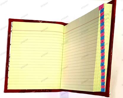 atishay ATISHAY FULL INDEX COPY -21*17cm- 80 Gsm paper-Red pvc binding- 500 Pages FULL INDEX COPY -21*17cm- 80 Gsm paper-Red pvc binding- 500 Pages 1-Part Full index copy