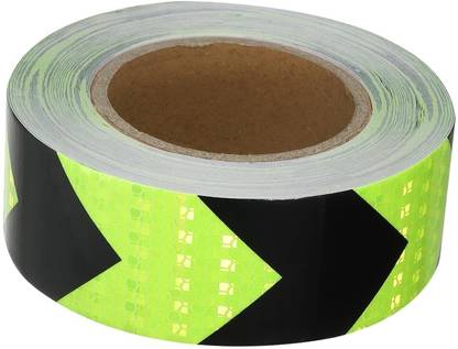 Crewbolt Reflective Tape High Visibility Caution Adhesive 2 Inch x 5m Green & Black 50 mm x 5 m GREEN, BLACK ARROW Reflective Tape