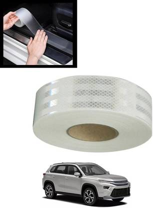 ABJD White Universal Shine Anti-Scratch Waterproof Flexible Car Protector Tape-140 20 mm x 5 m White Reflective Tape