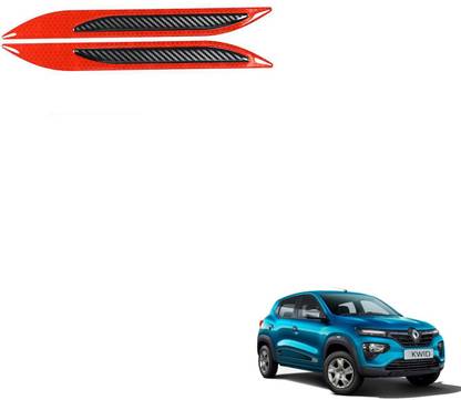 SEMAPHORE Car Bumper Corner Big Reflective Stickers(Red) For Renault KWID 27 mm x 0.2 m Peppy Red Reflective Tape