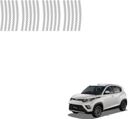 SEMAPHORE Car Tyre Reflective Stickers(White) For Mahindra KUV100 1 mm x 9 m White Reflective Tape
