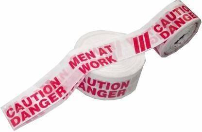RAHUL PROFESSIONALS Single Side NA Tape (Manual) (White&Red) 200 meter 10 mm x 200 m White Reflective Tape