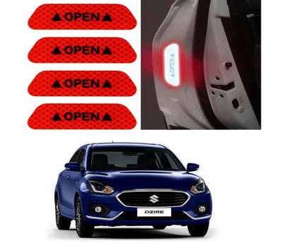 Auto E-Shopping Red Car Door Open Warning Reflective Sticker for Swift Dzire 25 mm x 0.03 m Red Reflective Tape