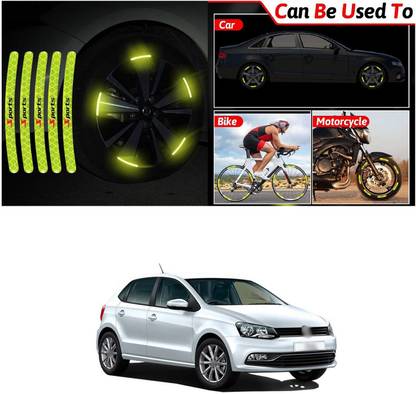PROEDITION Universal for vehicle Reflective Wheel Rim Stripe Decal Sticker 765 6 mm x 6 m Green Reflective Tape