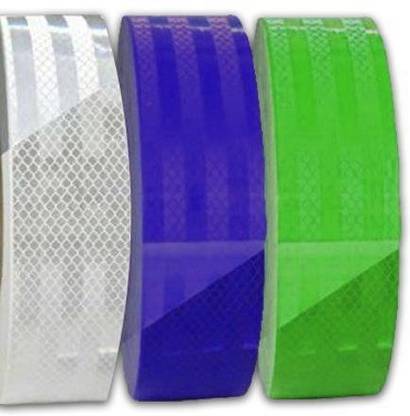 Woniry High Intensity Reflective Multi Colour white,blue and green Tape 24ammX1Meter WBG Reflective Tape (Pack of 3) 50.8 mm x 1 m Multicolor Reflective Tape