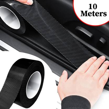CLICKEDIN Carbon Fiber Tape Set Of 1 Roll 10 Meter Tape 2 Inches Width Self-Adhesive Tape 50.8 mm x 10 m Black Reflective Tape