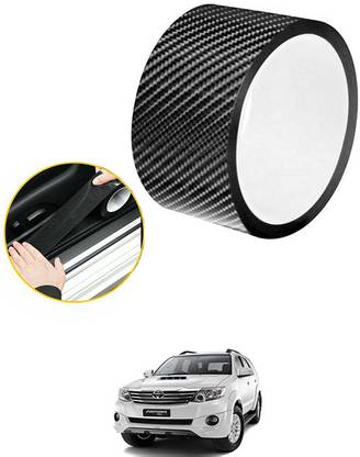 RKPSP Waterproof Car Strip Door Edge Guard Anti-Scratch Tape/Flim For Fortuner 20 mm x 5 m Black Reflective Tape