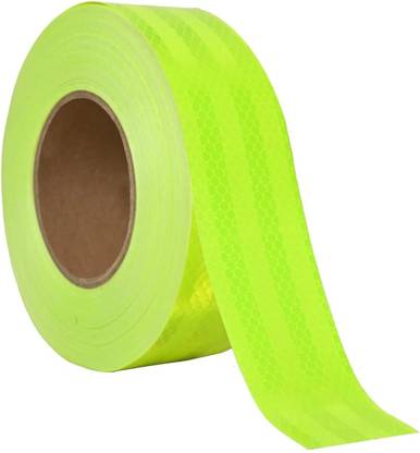 Crewbolt High Intensity Reflective Tape 2 Inch 5 Meters Neon Green Night Drive Reflector 50 mm x 5 m Neon Green Reflective Tape