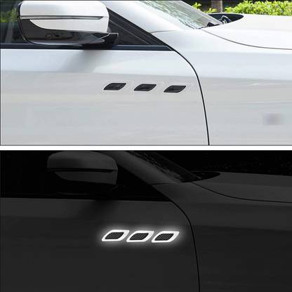 Mr fix white Car High Intensity Reflective Stickers Car Side Marker Bumper Car Reflector Light