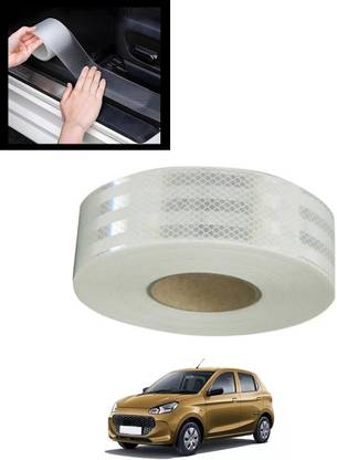 monolive Universal Black Shine Anti-Scratch Waterproof Flexible Car Protector Tape-014 20 mm x 5 m White Reflective Tape