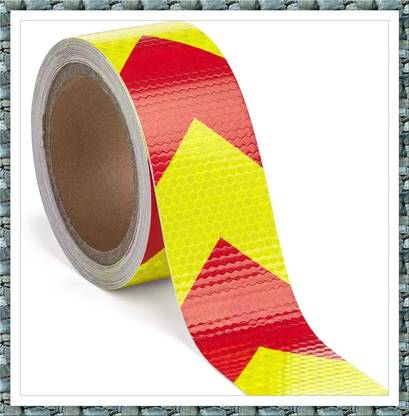 KITANDCO REFLECTIVE TAPE ARROW RED AND YELLOW-09 50 mm x 5 m RED,YELLOW Reflective Tape