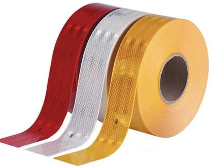 SFS SFS003 50 mm x 10 m YELLOW, RED, WHITE Reflective Tape