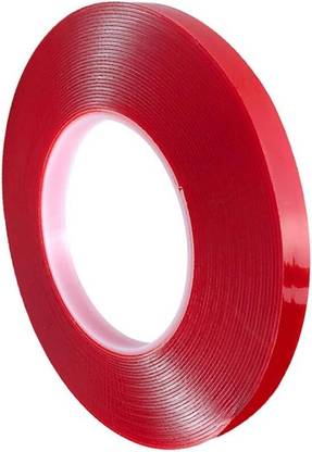 carfrill Transparent Acrylic Foam Mounting Tape, Ultra Strong Adhesion Double-Sided Tape 8.9 mm x 10 m Transparent Reflective Tape