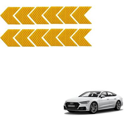 SEMAPHORE High-Intensity Reflective Safety Warning Arrow Decals(Yellow) For Audi A7 50 mm x 0.04 m Yellow Reflective Tape