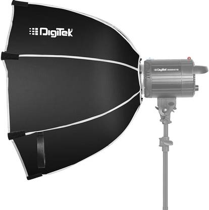 DIGITEK 120CM Octagon Soft Box with Bowens Mount, Comes Diffuser Sheets & Carrying Case Black Reflector Umbrella