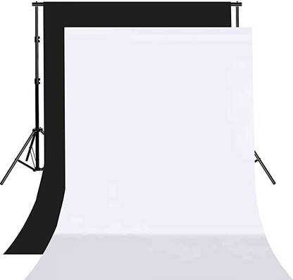 BOLTOVE 8X10Ft. Black & White Backdrop Background for Photography, Photoshoot Reflector