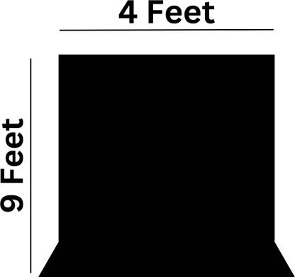 Windrop Solutions 4x9ft Black Screen Background Photo Video Backdrop Youtube Reflector