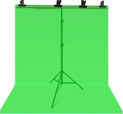 VTS Green Screen with T-Shape Backdrop Stand, 4 Clamps & Carry Bag, 6x9ft Chromakey Reflector