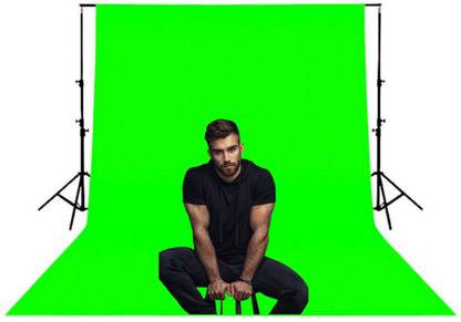 FANILIT Green Screen Background( LIVE STREAMING VIDEO EDITING BACKDROP) Photo Video Studio Backdrop 4x4 ft. for YouTube Videos Live Gaming Online Teaching Animated Videos Made in India Reflector