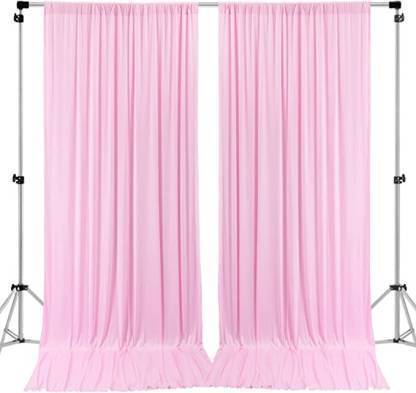 Stookin Pink Decoration Backdrop Curtain Background Wedding Parties 5x12Ft (Set of 2) Reflector