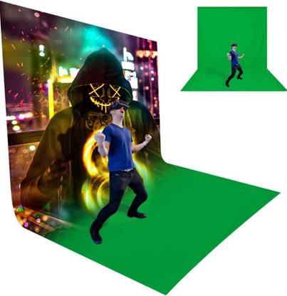 BOMBAY BACKDROP CO. 8FT X 4FT SMART GREEN SCREEN VIDEO BACKGROUND. SPECIALLY DESIGNED BACKDROP. Reflector