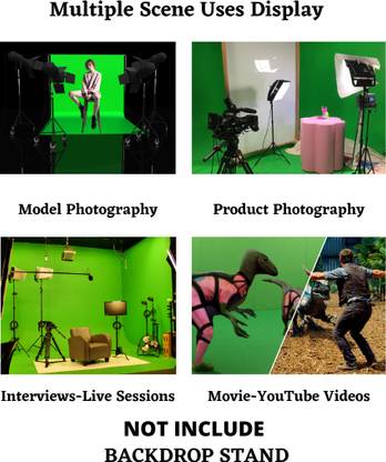dhaiw 4X8FT Green Screen Background Backdrop YouTube Videos Reflector
