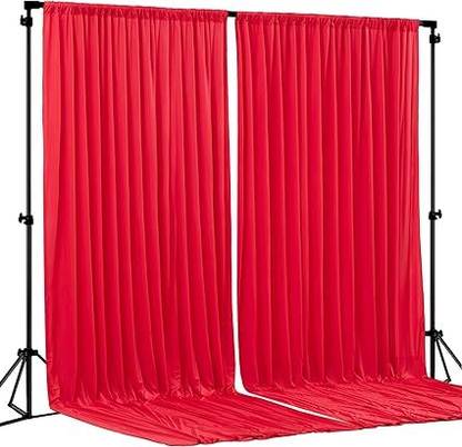 Cam cart Red Backdrop Curtain for Parties Background Curtains 4x10 2 penal Reflector