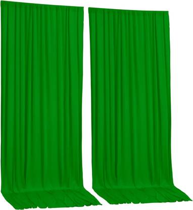 Cam cart Green Backdrop Curtains Wedding Background Drapes (2 Panels 4x10ft) Reflector