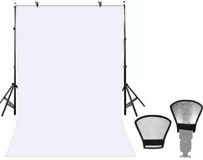 Stookin 8x10 White Color Photography Studio Backdrop for Event Shoot (Free Bounce Card) Reflector
