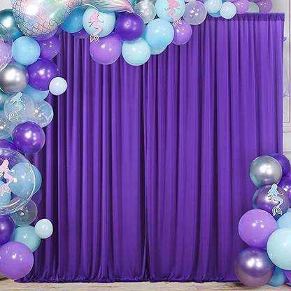 Windrop Solutions Purple Decoration Backdrop Curtain Background Wedding Parties 4x10Ft.| Set of 2 Reflector