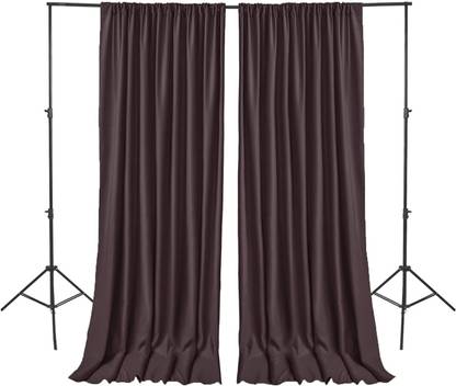Stookin Brown Decoration Backdrop Curtain Background Wedding Parties 4x8Ft (Set of 2) Reflector