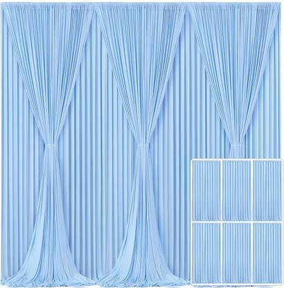 Cam cart 20X10ft Sky Blue No Wrinkle Polyester Photography Backdrop 5×10ft 4Pcs Panel Reflector