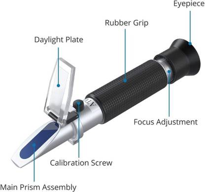 ERMA 0-100% Salinity Hand Refractometer Hydrometer For Aquarium Salinity Checker Manual Handheld Refractometer