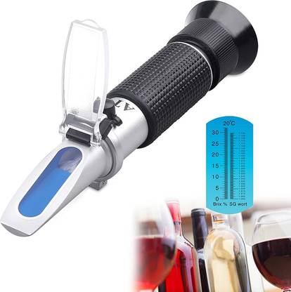 GoodsBazaar Refractometer 0-32 with ATC - Digital for Beer Wine Brewing, Brix 0-32% Manual Laboratory Refractometer