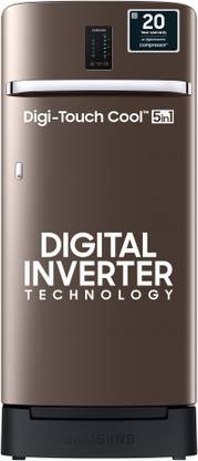 SAMSUNG 189 L Direct Cool Single Door 4 Star Refrigerator with Base Drawer  with Digi-Touch Cool Digital Inverter with Display