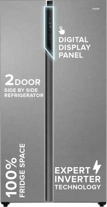 Haier 596 L Frost Free Side by Side Convertible Refrigerator  with 100% Convertible Fridge SpaceDigital Control Panel360 Degree CoolingMagic Convertible ZoneExpert Inverter 2-Door