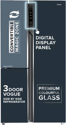 Haier 598 L Frost Free Triple Door Convertible Refrigerator  with 83% Convertible Fridge SpaceDigital Control Panel360 Degree CoolingMagic Convertible ZoneExpert Inverter 3-Door