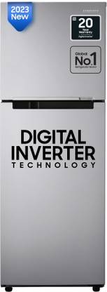 [For ICICI Credit Card] SAMSUNG 236 L Frost Free Double Door 2 Star Refrigerator with Digital Inverter  (Gray Silver, RT28C3032GS/HL)