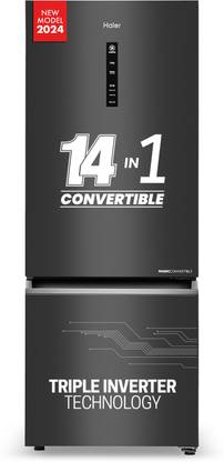 Haier 325 L Frost Free Double Door Bottom Mount 3 Star Convertible Refrigerator  with 3-Star 14 In 1 Convertible Modes, 1 Hour Icing Technology, Digital Control Panel