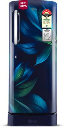 LG 224 L Direct Cool Single Door 5 Star Refrigerator with Base Drawer  with Smart Inverter Compressor, Moist 'N' Fresh, Fast Ice Making