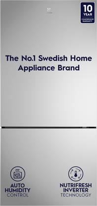 Electrolux 496 L Frost Free Double Door Bottom Mount 1 Star Refrigerator  with Inverter Bottom Freezer UltimateTaste 500,