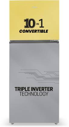 Haier 328 L Frost Free Double Door Top Mount 3 Star Convertible Refrigerator  with Glass DoorConvertible 14-in-1,1 hour Icing