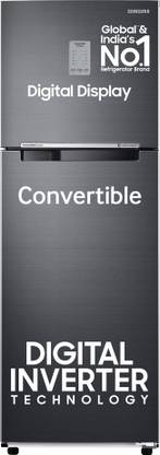 Samsung 256 L Frost Free Double Door 3 Star Convertible Refrigerator  with Digital Inverter and Display