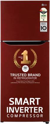 LG 260 L Frost Free Double Door 1 Star Refrigerator  with Smart Inverter With Multi Air Flow Cooling ,Smart Connect & Humidity Controller