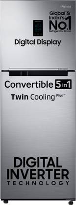 Samsung 301 L Frost Free Double Door 2 Star Convertible Refrigerator  with Digital Inverter, Convertible 5-in-1 and Display