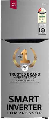 LG 242 L Frost Free Double Door 2 Star Refrigerator  (Shiny Steel, GL-N292DPZY) at Rs. 23990