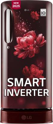 LG 185 L Direct Cool Single Door 5 Star Refrigerator with Base Drawer  with Smart Inverter Compressor, Fast Ice Making